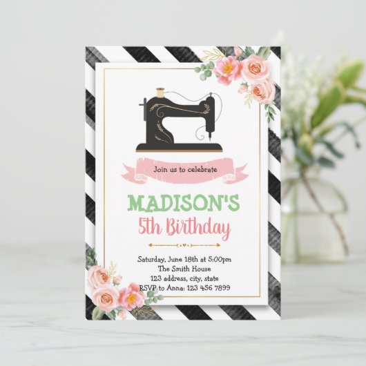 Invitation à une fête de couture artisanale (Debout devant)