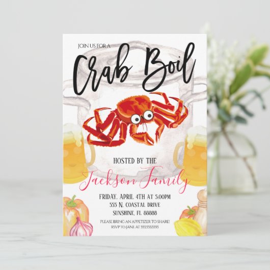 Invitation à une Fête de Crabe (Debout devant)