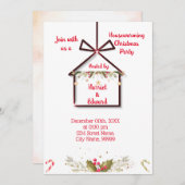 Invitation à une fête de crémaillère de Noël (Devant / Derrière)