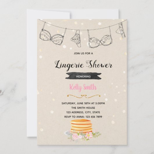 Invitation à une fête de crêpes et de culottes (Devant)