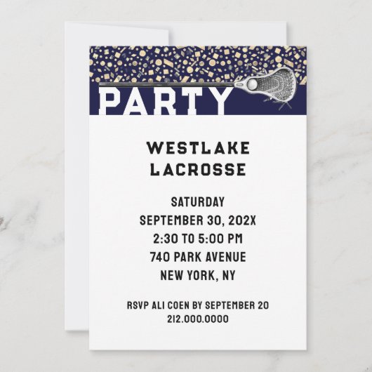 Invitation à une fête de crosse (Devant)