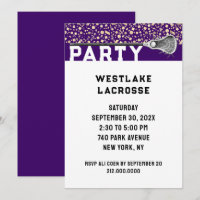Invitation à une fête de crosse