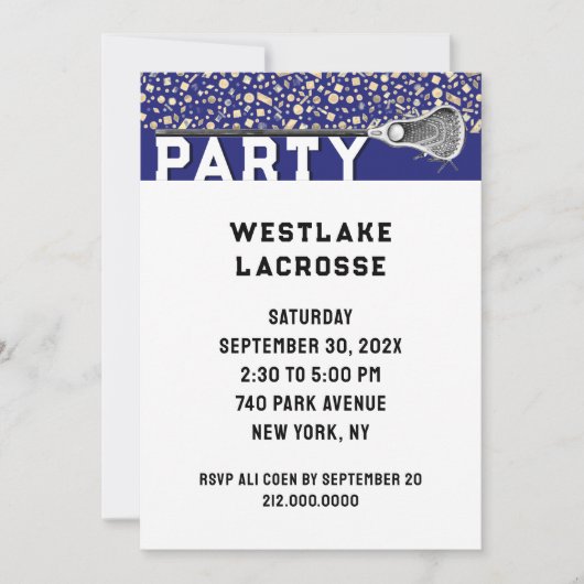 Invitation à une fête de crosse (Devant)