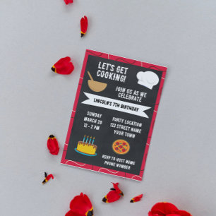 Invitation à une fête de cuisine mignonne