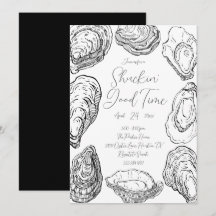 Invitation à une fête de décoquillage d'huîtres