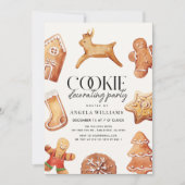 Invitation à une fête de décoration de biscuits (Devant)