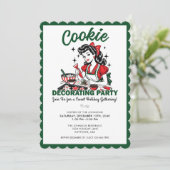 Invitation à une fête de décoration de biscuits de (Debout devant)