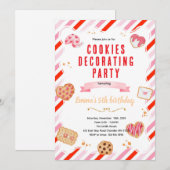 Invitation à une fête de décoration de cookies de  (Devant / Derrière)