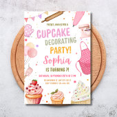 Invitation à une fête de décoration de Cupcakes, A