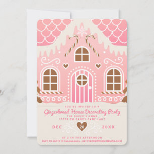 Invitation à une fête de décoration de maison en p
