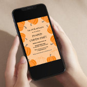 Invitation à une fête de découpage de citrouille H