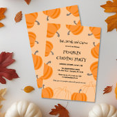 Invitation à une fête de découpage de citrouille H