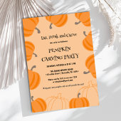 Invitation à une fête de découpage de citrouille H