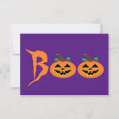 Invitation à une fête de découpage de citrouilles (Dos)