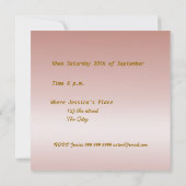 Invitation à une fête de départ (Dos)