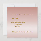 Invitation à une fête de départ (Dos)