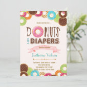 Invitation à une fête de donuts et de poudrage de  (Debout devant)
