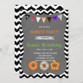 Invitation à une fête de donuts Halloween (Devant / Derrière)