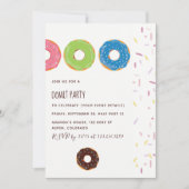 Invitation à une fête de donuts pour enfants (Devant)