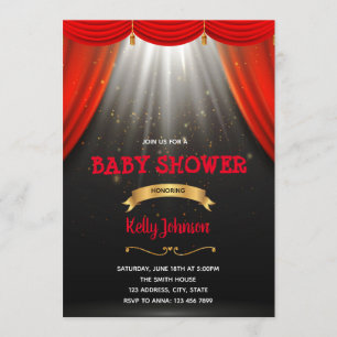 Invitation à une fête de douche Broadway