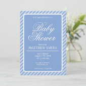 Invitation à une fête de douche de bébé garçon (Debout devant)