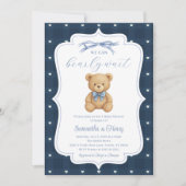Invitation à une fête de douche de bébé Ourson en  (Devant)