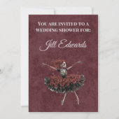 Invitation à une fête de douche de mariage Dark Ac (Devant)
