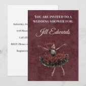 Invitation à une fête de douche de mariage Dark Ac (Devant / Derrière)