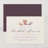 Invitation à une fête de douche de mariée de feuil (Devant / Derrière)