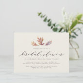 Invitation à une fête de douche de mariée de feuil (Debout devant)