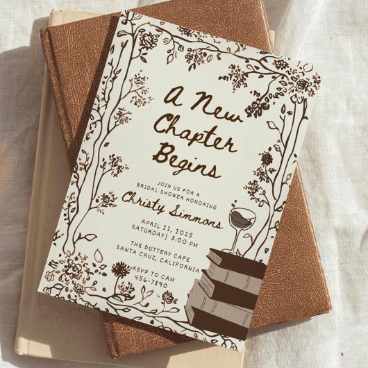 Invitation à une fête de douche de mariée : Un nou