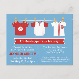 Invitation à une fête de douche pour bébé garçon d