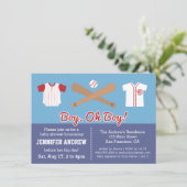Invitation à une fête de douche pour bébé garçon d (Debout devant)