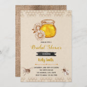 Invitation à une fête de douche rustique censée êt (Devant / Derrière)