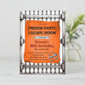 Invitation à une fête de escape game de prison (Debout devant)