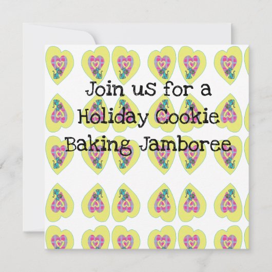 Invitation à une fête de fabrication de biscuits d (Devant)