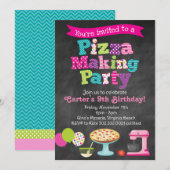 Invitation à une fête de fabrication de pizzas sur (Devant / Derrière)