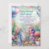 Invitation à une fête de fantaisie sirène fée (Dos)