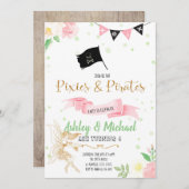 Invitation à une fête de fée et de pirate (Devant / Derrière)