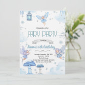 Invitation à une fête de fée hivernale enneigée (Debout devant)