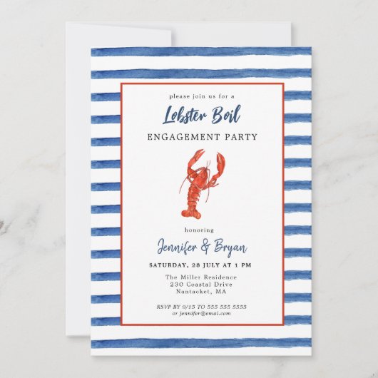 Invitation à une fête de fiançailles autour d'une  (Devant)
