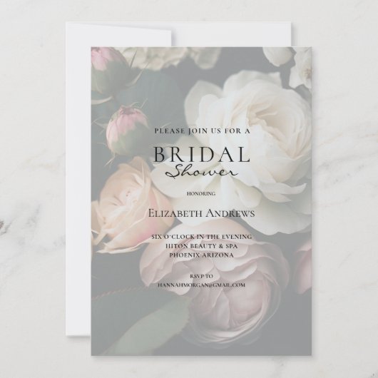 Invitation à une fête de fiançailles élégante (Devant)