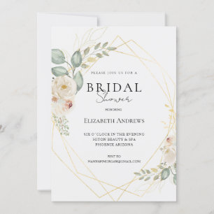 Invitation à une fête de fiançailles élégante