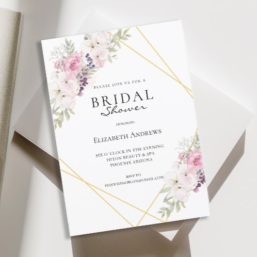 Invitation à une fête de fiançailles élégante