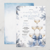 Invitation à une fête de fiançailles hivernale joy (Devant / Derrière)