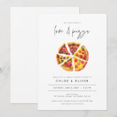 Invitation à une fête de fiançailles pour couples  (Devant / Derrière)