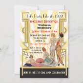 Invitation à une fête de filles Art Déco Flapper (Devant)