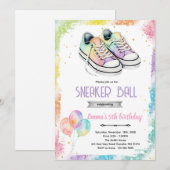 Invitation à une fête de filles avec des baskets (Devant / Derrière)