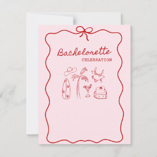 Invitation à une fête de filles célibataires sur l