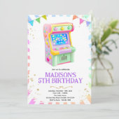 Invitation à une fête de filles de jeu d'arcade (Debout devant)